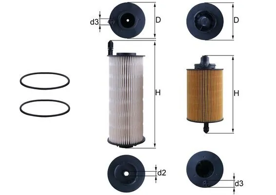 MAHLE KX 646KIT Fuel Filter