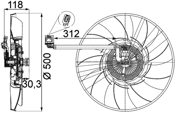 MAHLE CFF 468 000P Fan, engine cooling