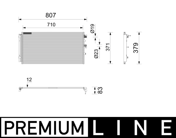 Condenser, air conditioning BEHR *** PREMIUM LINE *** AC 1211 000P