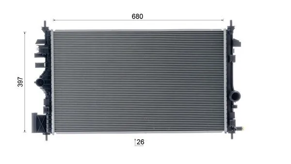 Radiator, engine cooling BEHR CR 2265 000S