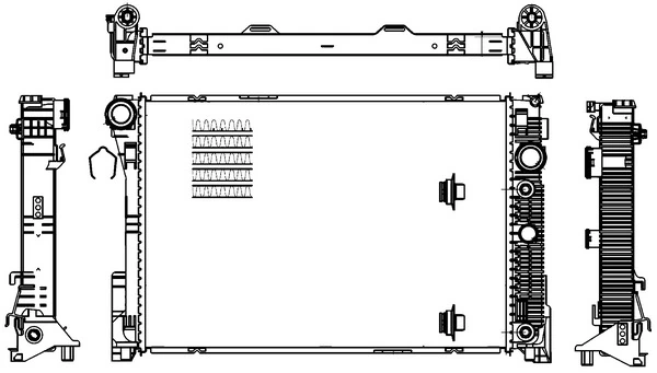 Radiator, engine cooling BEHR CR 1176 000S