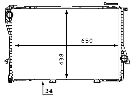 Radiator, engine cooling BEHR *** PREMIUM LINE *** CR 295 000P