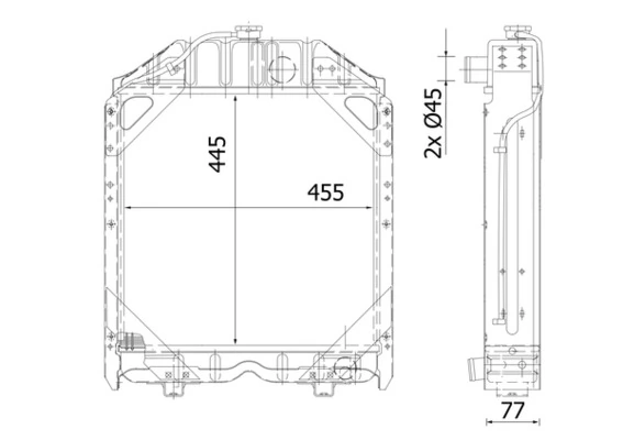 Radiator, engine cooling BEHR CR 2280 000S