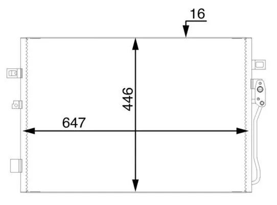 Condenser, air conditioning BEHR AC 46 000S