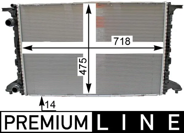 Radiator, engine cooling BEHR *** PREMIUM LINE *** CR 2176 000P