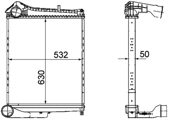 Charge Air Cooler BEHR *** PREMIUM LINE *** CI 252 000P