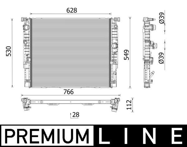 Radiator, engine cooling BEHR *** PREMIUM LINE *** CR 2771 000P