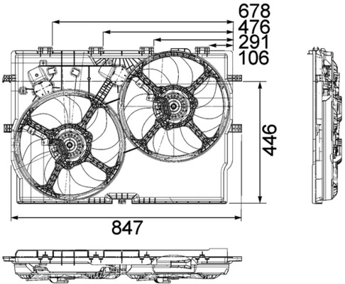 Fan, engine cooling BEHR *** PREMIUM LINE *** CFF 192 000P