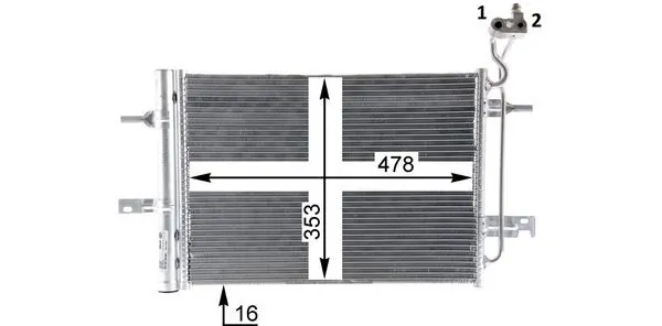 Condenser, air conditioning BEHR *** PREMIUM LINE *** AC 30 000P