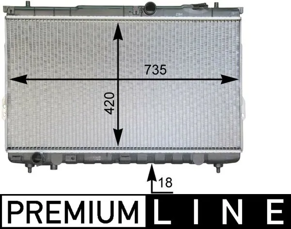 Radiator, engine cooling BEHR *** PREMIUM LINE *** CR 1299 000P