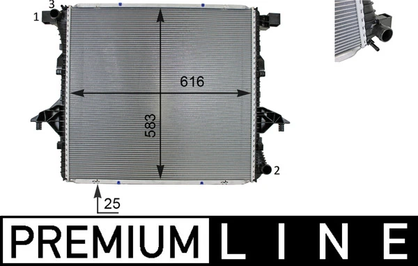Radiator, engine cooling BEHR *** PREMIUM LINE *** CR 81 000P