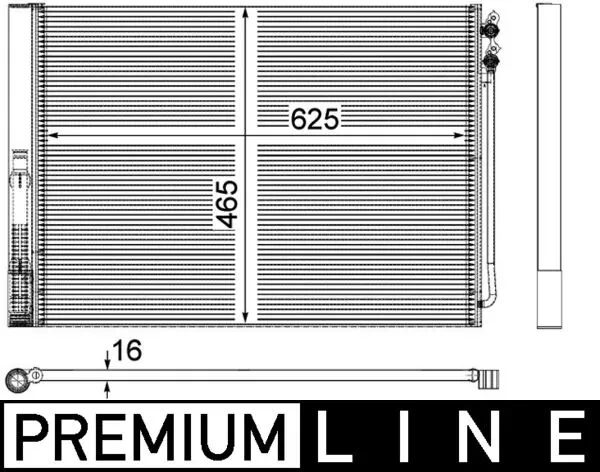 MAHLE AC 567 000P Condenser, air conditioning