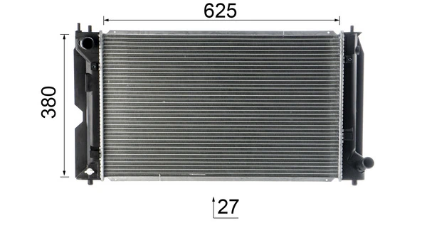 Radiator, engine cooling BEHR CR 1079 000S