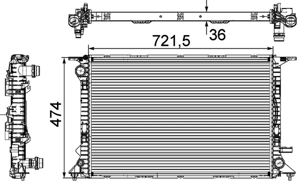 Radiator, engine cooling BEHR *** PREMIUM LINE *** CR 911 000P