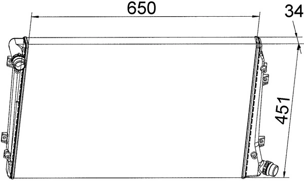 Radiator, engine cooling BEHR CR 1395 000S