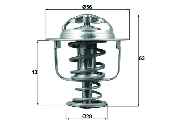 Thermostat, coolant BEHR TX 197 71D