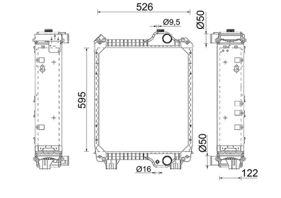 Radiator, engine cooling BEHR *** PREMIUM LINE *** CR 2401 000P