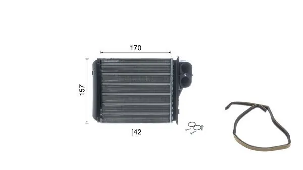 Heat Exchanger, interior heating BEHR AH 333 000S
