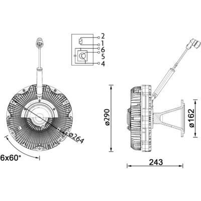 Clutch, radiator fan BEHR *** PREMIUM LINE *** CFC 173 000P