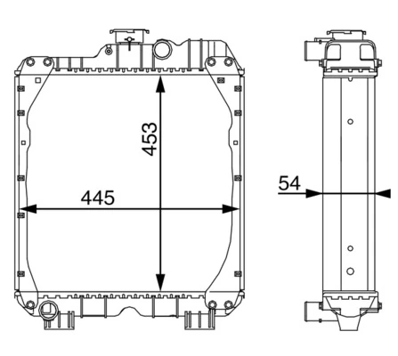 Radiator, engine cooling BEHR CR 101 000S