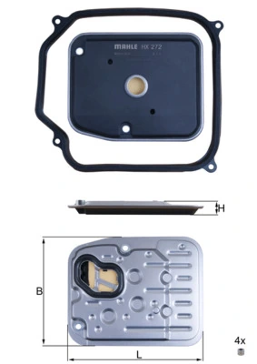 Hydraulic Filter, automatic transmission HX 272D1