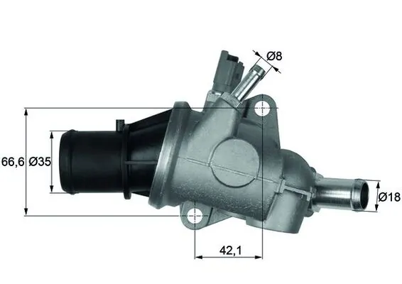 Thermostat, coolant BEHR TI 167 88