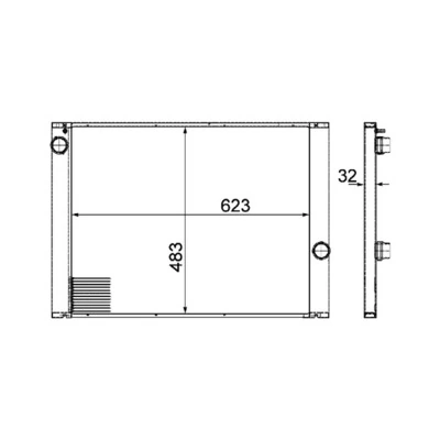Radiator, engine cooling BEHR *** PREMIUM LINE *** CR 1067 000P