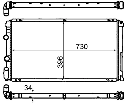 クーラー、ラジエーター BEHR CR 204 000S