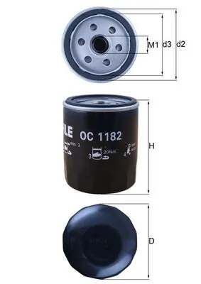 Oil Filter OC 1182