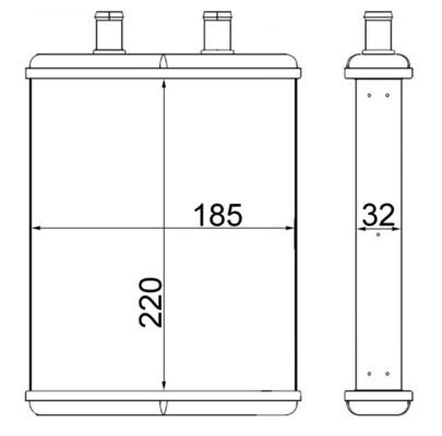 Heat Exchanger, interior heating BEHR AH 2 000S