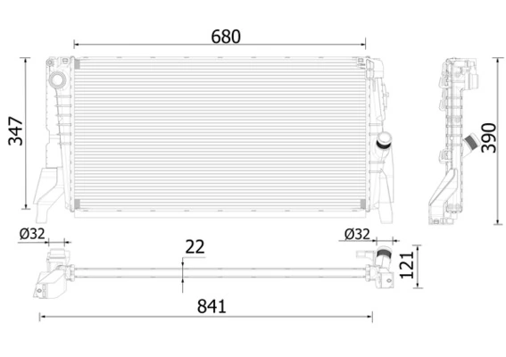 Radiator, engine cooling BEHR *** PREMIUM LINE *** CR 2318 000P