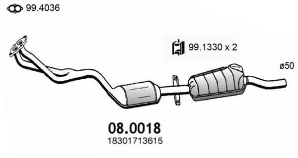 Catalytic Converter 08.0018