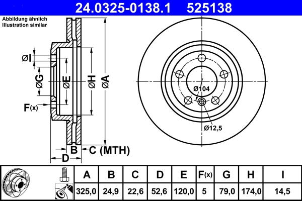 Brake Disc PowerDisc 24.0325-0138.1