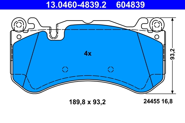 Brake Pad Set, disc brake 13.0460-4839.2