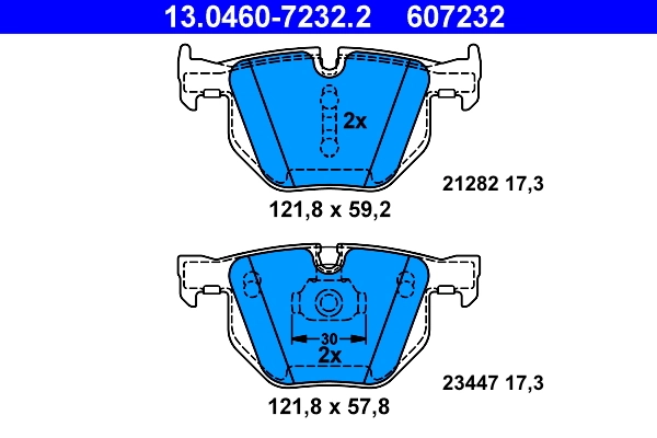Brake Pad Set, disc brake 13.0460-7232.2