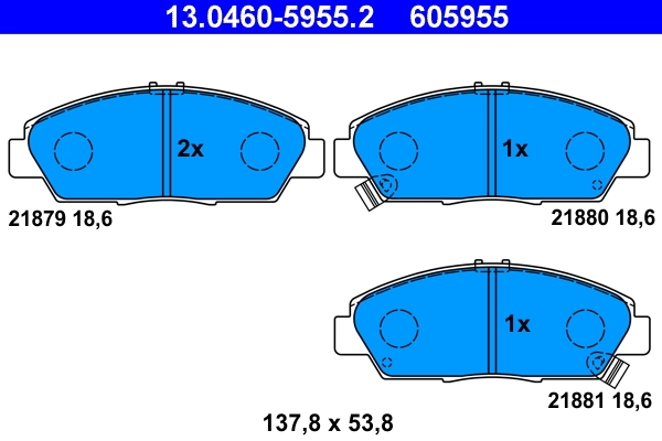 Brake Pad Set, disc brake 13.0460-5955.2