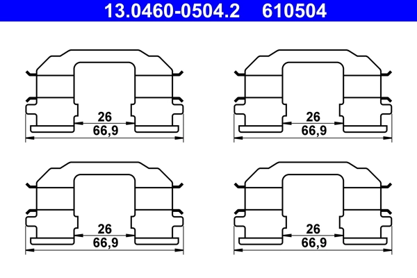 Accessory Kit, disc brake pad 13.0460-0504.2