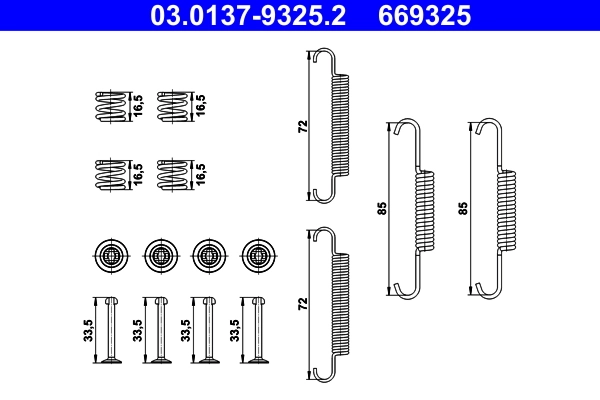 Accessory Kit, parking brake shoes 03.0137-9325.2