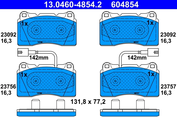Brake Pad Set, disc brake 13.0460-4854.2