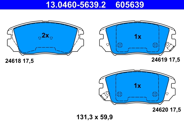 Brake Pad Set, disc brake 13.0460-5639.2