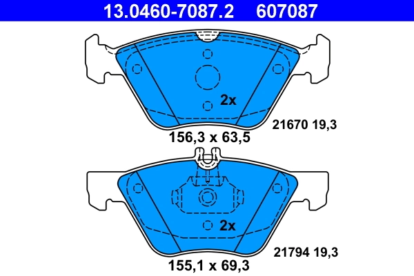 Brake Pad Set, disc brake 13.0460-7087.2