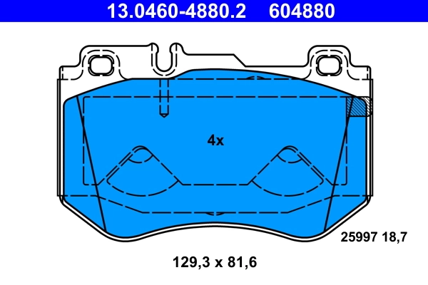 Brake Pad Set, disc brake 13.0460-4880.2