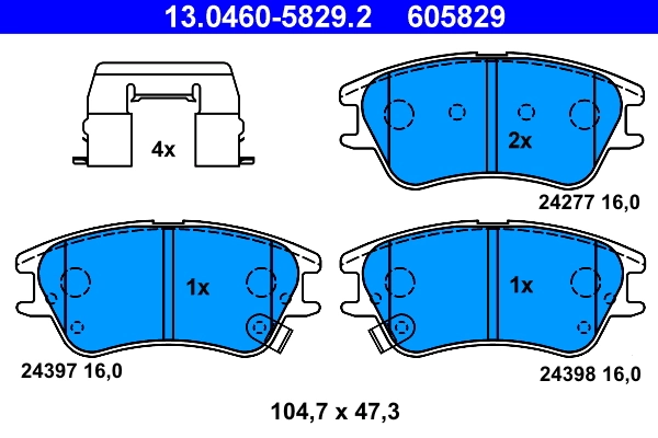 Brake Pad Set, disc brake 13.0460-5829.2