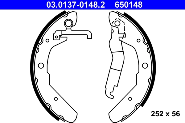 Brake Shoe Set 03.0137-0148.2