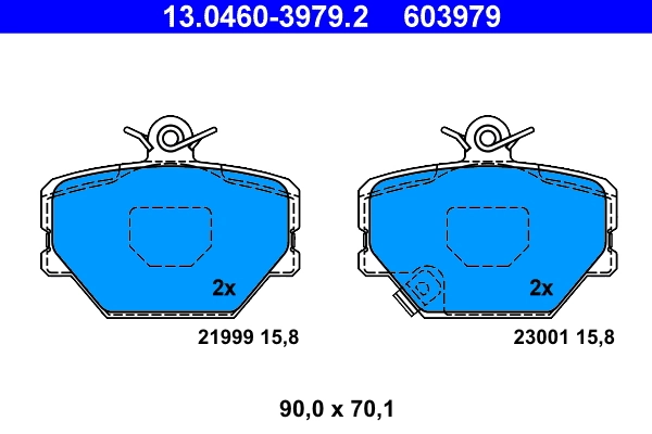 Brake Pad Set, disc brake 13.0460-3979.2