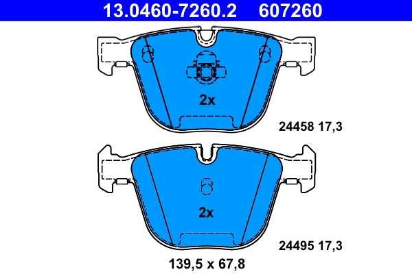 Brake Pad Set, disc brake 13.0460-7260.2