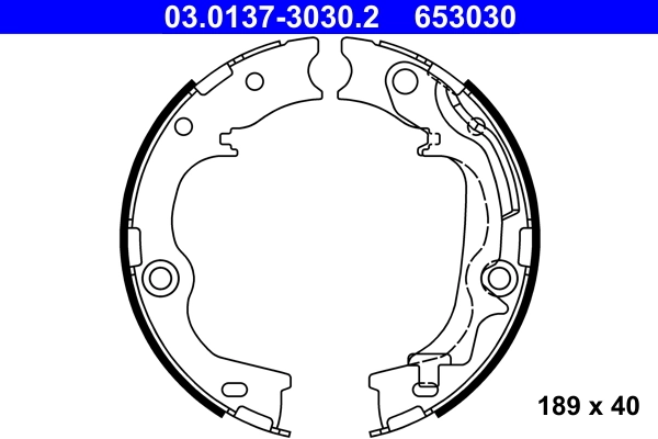 Brake Shoe Set, parking brake 03.0137-3030.2