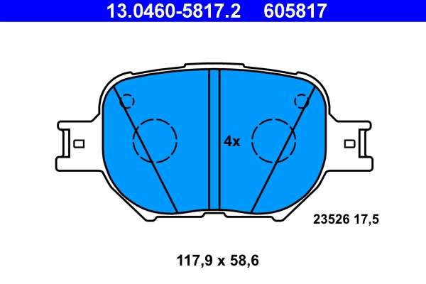 Brake Pad Set, disc brake 13.0460-5817.2
