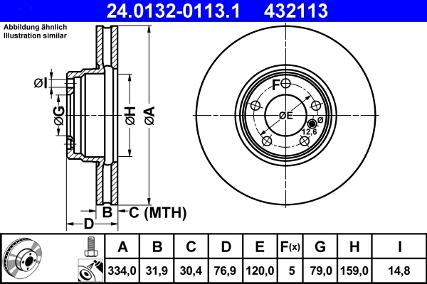 Brake Disc 24.0132-0113.1