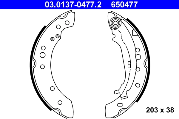 Brake Shoe Set 03.0137-0477.2